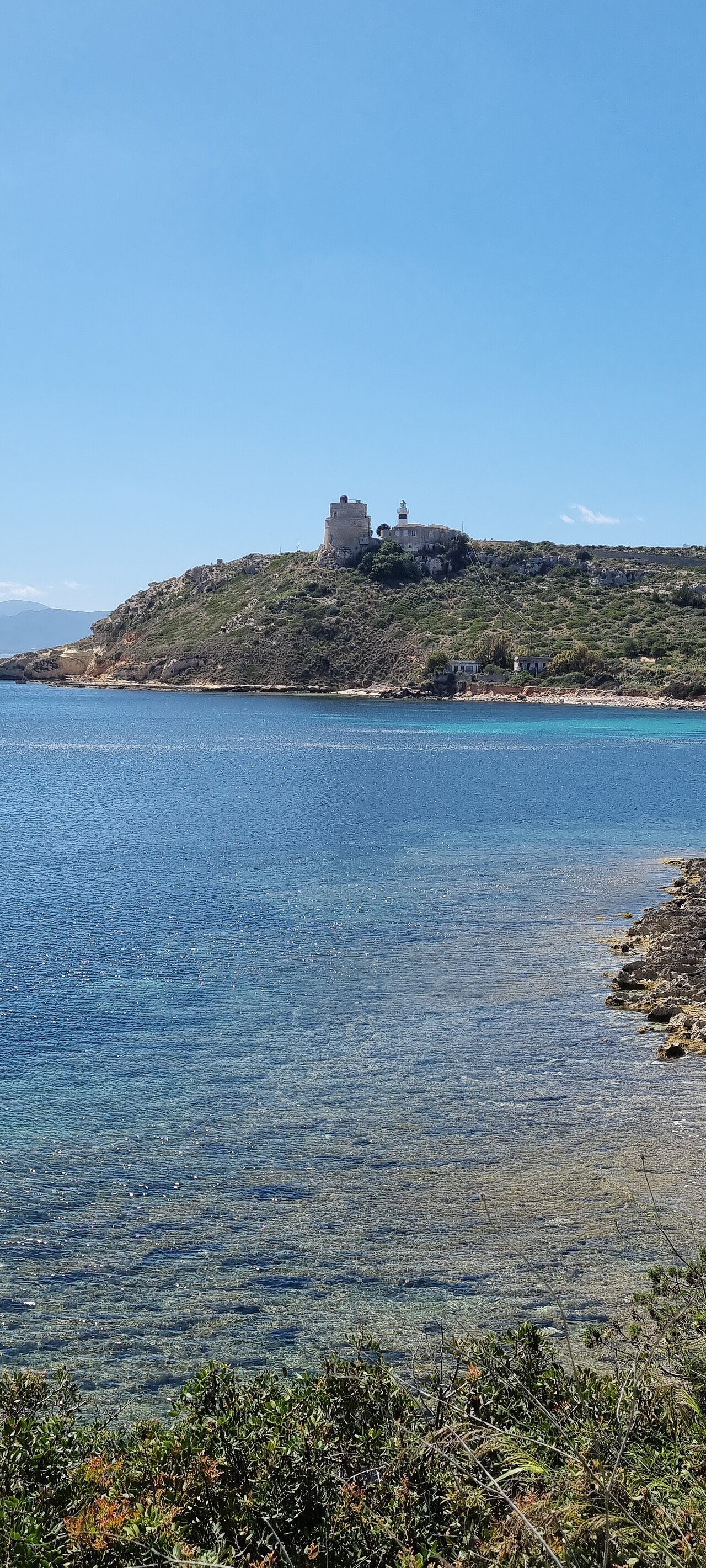 Poetto beach and turquoise waters on the Gulf of Angels