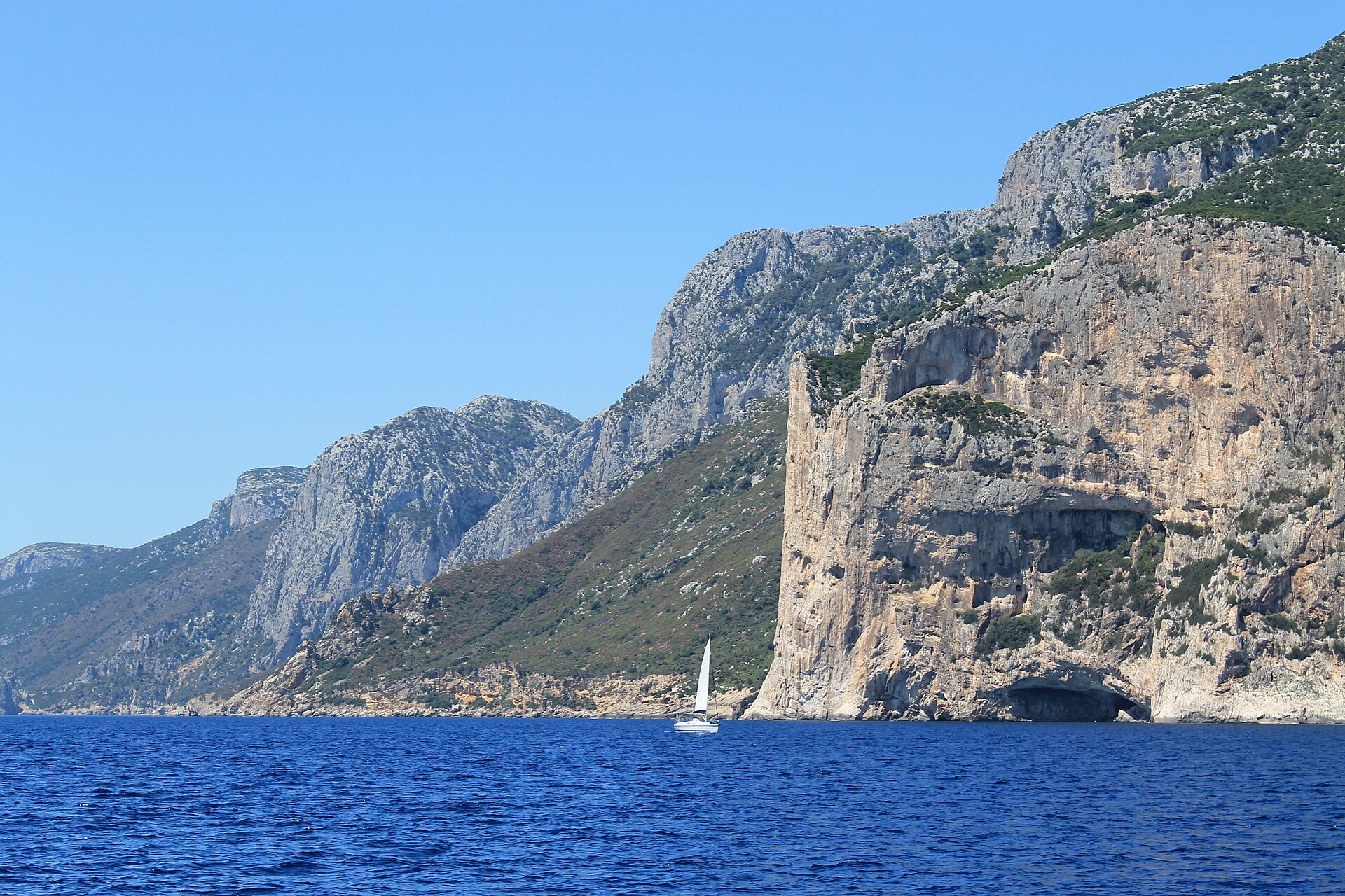 Snorkelling in clear Sardinian coastal waters